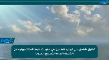 تدقيق شامل على نوعية الطحين في مفردات البطاقة التموينية من الشركة العامة لتصنيع الحبوب